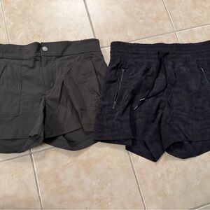 Athleta 2 pair shorts Camden black gray print Shorts & Dark Gray Trekkie shorts